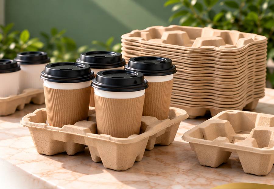 Custom moulded pulp tray