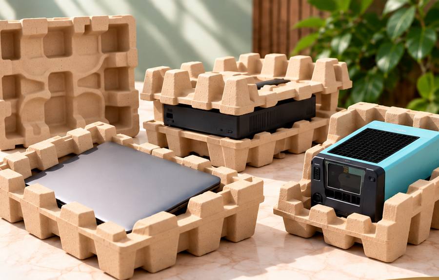 Moulded fibre electronics protective inserts